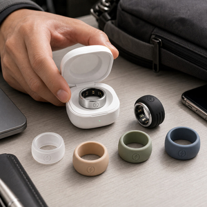 ปลอกหุ้มแหวนอัจฉริยะแบบกำหนดเองได้ ใช้ร่วมกับ Samsung Galaxy Ring รองรับโปรแกรมโลโก้แบรนด์ส่วนตัว ชุดซิลิโคน 4 ชิ้น - Product Image 2