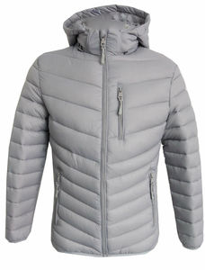 Veste d'hiver unisexe personnalisée imperméable coupe-vent à col montant amovible avec rembourrage en coton matelassé - Product Image 3