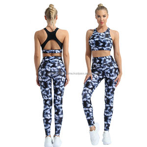 Nouvel ensemble 2 pièces de sport respirant pour femme, short de yoga en maille au design personnalisé, taille plus, vêtements de sport et de fitness 2026 - Product Image 1