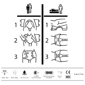 60 monouso per adulti e Senior Incontinent pad di medie dimensioni a doppio strato Super assorbente per la cura dell'incontinenza - Product Image 2