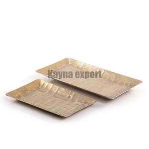 Bandeja Decorativa de Metal con Diseño de Nido, Forma Ovalada, Diseño Moderno y Móvil, para Hoteles y Restaurantes, Tema Navideño - Product Image 5