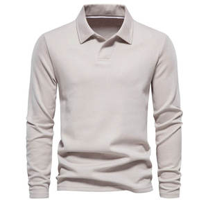 T-Shirt à manches longues unisexe personnalisé de haute qualité tissu lourd tricoté diverses couleurs décontracté hommes pour Polo - Product Image 4