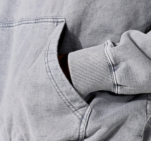 Sweat à capuche d'hiver pour homme 100% Coton de Haute Qualité, Coupe Oversize à Épaules Tombantes, en Polaire Lavée, Respirant, Écologique, Grammage Lourd, Personnalisable - Product Image 5