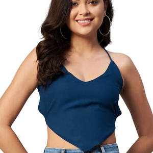 Top corto con logotipo personalizado para mujer Nuevo Top corto de fábrica al mejor precio Nuevo diseño Top corto de moda para mujer - Product Image 1