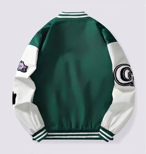 Hommes à la mode marque hiver sweats veste américain haute rue impression broderie lâche décontracté Baseball Outwear uniforme - Product Image 2