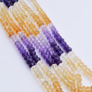 ลูกปัดพลอยธรรมชาติหลากหลายชนิดจากบราซิล ทรงเหลี่ยม 1 เส้น สำหรับทำเครื่องประดับชั้นดี - Product Image 5
