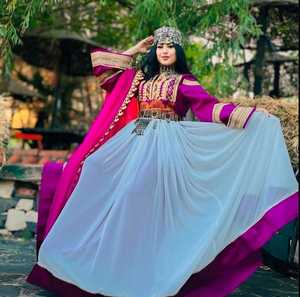 2025 recién llegados vestido de Kuchi afgano de moda para mujer de manga larga ropa de fiesta Maxi vestidos elegantes afganos - Product Image 2