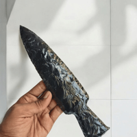 Couteau en obsidienne noire lame de poignard arme en cristal fabriquée à la main, outil de protection spirituelle, décor métaphysique, cadeau symbolique