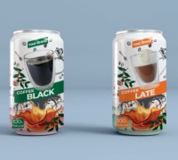 Bebida de café instantáneo enlatada Premium de etiqueta privada de 240ml de Vietnam Diseño sin muestras Ingrediente principal Cafeína