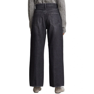 กางเกงยีนส์ขาบานสีดำทรงหลวมสำหรับผู้หญิงสวมใส่สบายและมีสไตล์ล่าสุด - Product Image 2