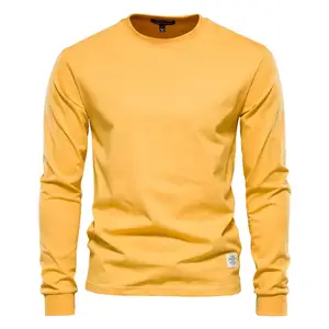 Sweatshirts pour hommes de haute qualité à manches longues col rond et chemises en tissu différent et doux pour hommes