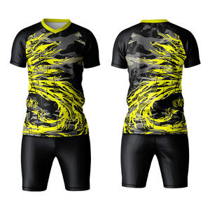 Conjunto de uniformes de fútbol personalizados para jóvenes, kit de camiseta y pantalones cortos de fútbol transpirable para equipos escolares y sesiones de entrenamiento - Product Image 1