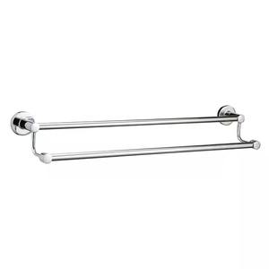 Double-Tier Stainless Steel <b>Wall</b>-<b>Mounted</b> <b>Towel</b> Ring Practical and Removable Design <b>for</b> <b>Bathroom</b> Basin Use - Product Image 2