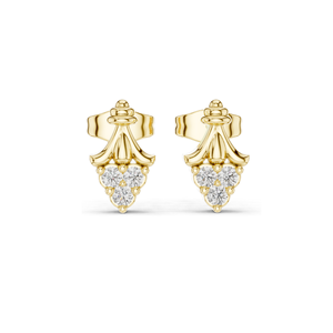 ต่างหูเพชรทรงหัวใจ 0.18 กะรัต สำหรับผู้หญิง ความใส VVS-VS EF ทอง 18KT, 14KT, 10KT และเงิน 925 สีโรสโกลด์ สีเหลือง - Product Image 2