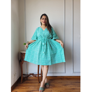 Caftán Corto de Verano de Algodón Natural, Transpirable y Ecológico, Hecho a Medida para Revendedores de Ropa - Product Image 1