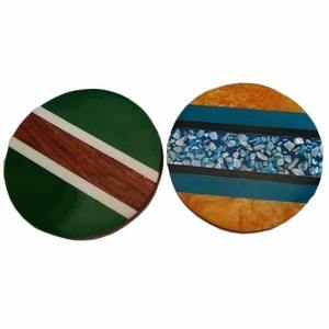 Juego de posavasos de resina personalizables con bandeja a juego Opciones hexagonales Almohadillas de material de corcho para cocina para regalos de Navidad - Product Image 2