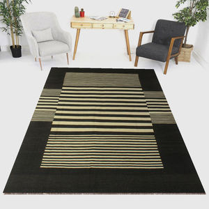 Meilleur tapis d'escalier Kilim en laine/soie tissée à la main à motifs floraux modernes de la dernière collection lavable pour un usage domestique - Product Image 1