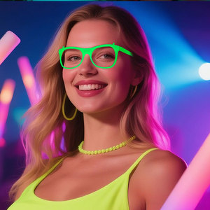 Occhiali Fluorescenti per Feste a Tema, Decorazione Neon, Occhiali Colorati per Bar e Feste Danzanti, Divertenti Occhiali Luminosi con Montatura che Cambia Colore - Product Image 3