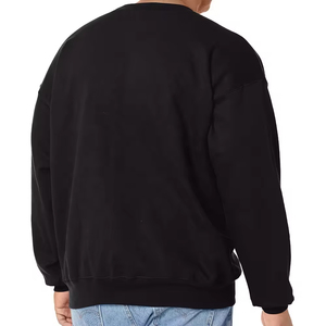 <b>Sweatshirt</b> Custom Blank <b>Plain</b> Thick Gym Heavyweight Pullover <b>Black</b> Regular Fit Polyester/Cotton Fleece Winter Digital Thermal - Product Image 2