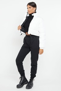 Outdoor Ventures Best Selling Warm Winter Crop Top Puffer Coatwomen Hooded Shiny Bubble Puffer <b>Jacket</b> <b>for</b> Ladies Girls - Product Image 2