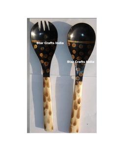 High Quality Glossy Polished <b>Salad</b> Servers <b>Salad</b> <b>Tools</b> Kitchenware Spoons Eco-Friendly Dishwasher Safe American Style - Product Image 4