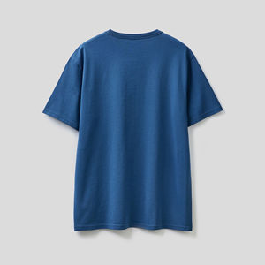 เสื้อยืดคอกลมแขนสั้นสำหรับผู้ชาย, เสื้อยืดออกกำลังกายกันยับ100% ผ้าฝ้ายคอกลมเสื้อยืดลำลองแห้งเร็วไซส์ใหญ่ - Product Image 3