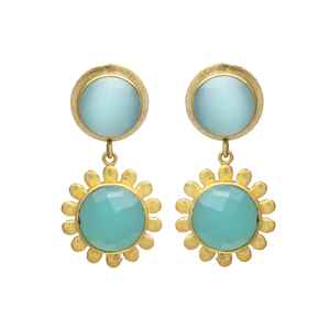 ต่างหูพลอยคาลซิโดนีน้ำคู่มาใหม่ - Product Image 1