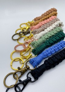 2024 Best Selling <b>Keychain</b> Macrame Finger <b>Wristlet</b> / Mini <b>Keychain</b> <b>Wristlet</b> - Product Image 2