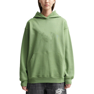 Femmes 100% coton goutte-épaule surdimensionné sweats à capuche manches longues avant sérigraphie Design lourd pour l'hiver décontracté 2026 - Product Image 5