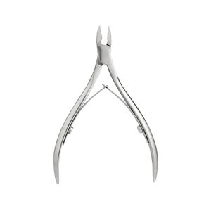 Venta al por mayor de pinzas de articulación de doble resorte con acabado de arena plateada, pinzas de mandíbula de cutícula rusas de hoja súper afiladas de 7mm para dedos - Product Image 1