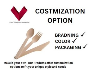 Vente en gros de qualité supérieure logo personnalisé ensemble de couverts jetables en bois biodégradable pour fête - Product Image 3