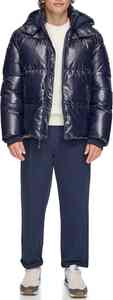 Men's Casual <b>Winter</b> Puffer Jacket Detachable <b>Hood</b> Plus Size Zipper Button Decoration Cotton Filled <b>Coat</b> OEM/ODM Wholesale - Product Image 2