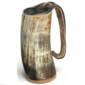 Viking Drinking Horn Mug Carved Antique Viking Drinking Look Design Piece <b>for</b> Handmade Use <b>for</b> <b>Sale</b> Product - Product Image 1