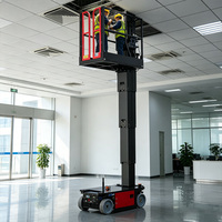 5,6m 6,8m 8m CE Selbstfahrende Vertikalmastbühne mit quadratischer Hülse, Mini tragbare Teleskop-Personenlifte, Arbeitsbühnen