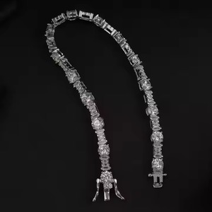 Pulsera de tenis, plata, pulsera de tenis de diamante redondo dorado, regalo de aniversario, regalo para ella/regalo de cumpleaños, hecho a mano - Product Image 4