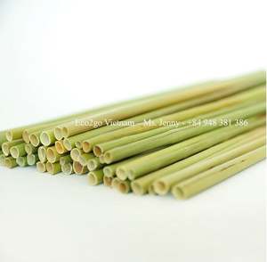 Pailles d'herbe naturelles personnalisées, 12 pièces, pour une consommation saine, fabriquées au Vietnam, ec2go, vente en gros - Product Image 5