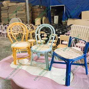 Chaise moderne et écologique en rotin naturel pour enfants, faite à la main au Vietnam pour les activités intérieures et extérieures pour la chambre à coucher, le salon et la cuisine - Product Image 5