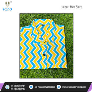 Camisa de Hombre 2023, Elegante y Hermosa, Hecha a Mano en Jaipur, con Estampado de Elefantes, 100% Algodón, de Secado Rápido - Product Image 6