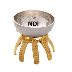 Cuenco DE SERVICIO DE METAL decorativo con acabado chapado en oro, nuevo diseño, contenedor de ensalada de frutas profundas, cuencos de servidor - Product Image 5