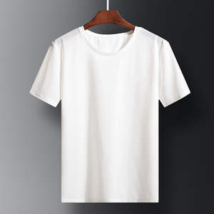 T-shirt d'été respirant à manches longues et col rond en maille 100 % coton pour homme, coupe ample, grandes tailles, avec logo personnalisé OEM - Product Image 5