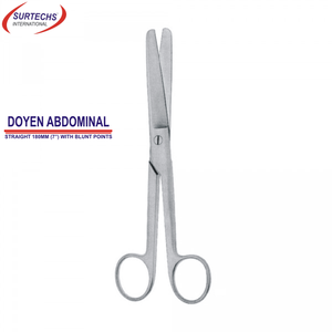 Alta calidad Doyen 7 \ "Tijeras rectas abdominales con puntas romas Manual de acero inoxidable Tijeras Surtechs Nueva llegada - Product Image 6