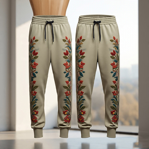 กางเกงวอร์มปักลายสำหรับผู้ชาย - Product Image 6