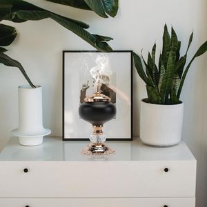 เตาเผาเครื่องหอมทองเหลืองขนาดใหญ่ 2 สี สำหรับใช้ภายในและภายนอกอาคาร ดีไซน์หรูหรา เหมาะสำหรับใช้ในบ้าน รูปทรงตามสั่ง - Product Image 5