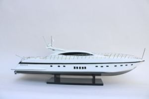 MODÈLE DE BATEAU EN BOIS MANGUSTA 108 COQUE NOIRE-MODÈLE DE BATEAU ARTISANAT POUR LA DÉCORATION-CADEAU DE HAUTE QUALITÉ - Product Image 3