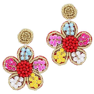 Elegantes pendientes de cuentas hechos a mano para niñas damas fiesta boda joyería accesorios de moda - Product Image 3