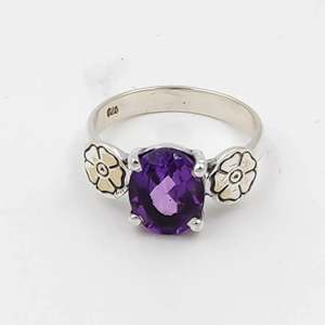 Navya <b>Craft</b> 925 Solid Sterling Silver Amethyst Women's <b>Ring</b> Sizes 4 14 Christmas Anniversary Birthday Valentine Day Gift for - Product Image 2