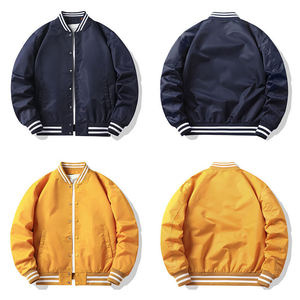 Chaquetas de talla grande para hombre, venta al por mayor, chaqueta universitaria con letras en blanco para hombre, chaqueta Bomber de béisbol universitaria con logotipo personalizado para hombre 2025 - Product Image 5