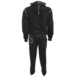Econex Sports OEM Custom Men's Contrast <b>Stitch</b> 100% Cotton Lightweight Loose Fit 2 Piece Hoodie Sweatpants Print <b>Tracksuits</b> - Product Image 2