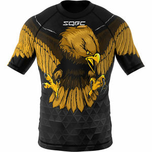 Custom Short Sleeve <b>Surf</b> Logo Mma Bjj Compression Shirt Sublimated Jiu Jitsu Rashguards For Beginners - Product Image 2