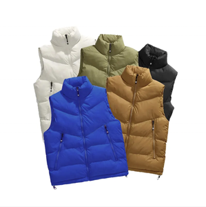 OEM impresión personalizada logotipo de la empresa de ropa de trabajo uniforme de nailon para hombre acolchado abajo chaqueta acolchada chaleco - Product Image 6